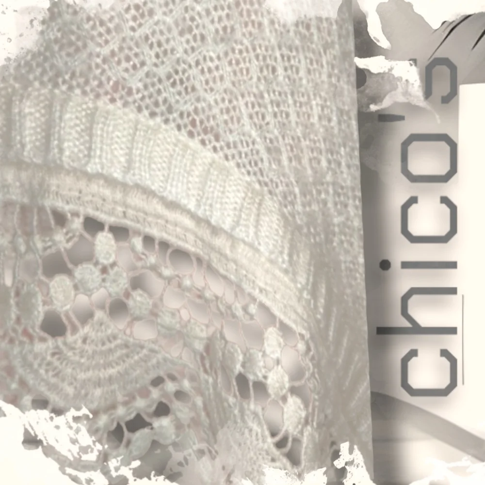 Chico's  Ivory sweater L sz 2 - Picture 4 of 13